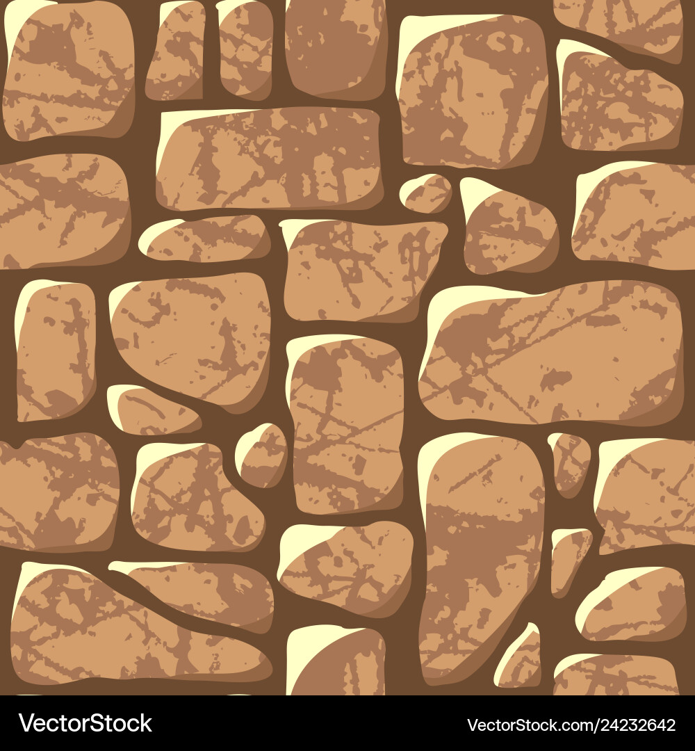 Seamless pattern cobblestone pavement Seamless pattern cobblestone pavement vector image