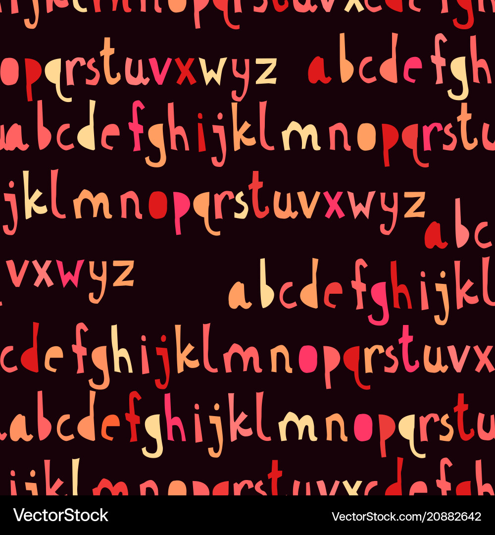 Seamless pattern with abc or alphabet Seamless pattern with abc or alphabet vector image