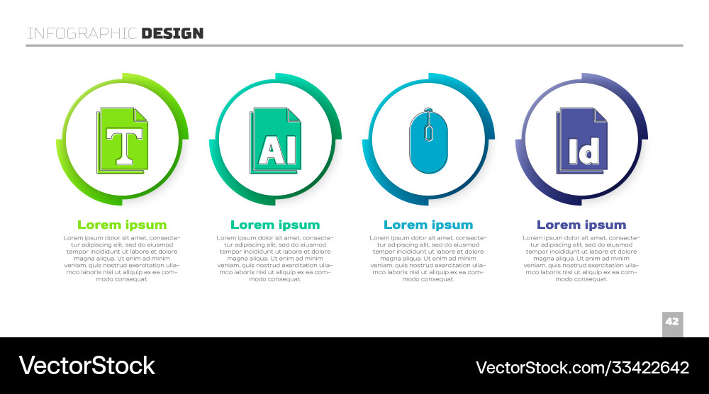 Set text file document ai computer vector image