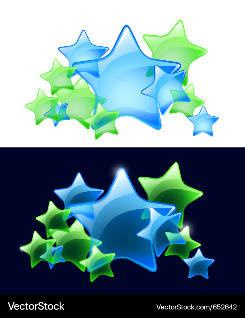 Stars with transparency vector image