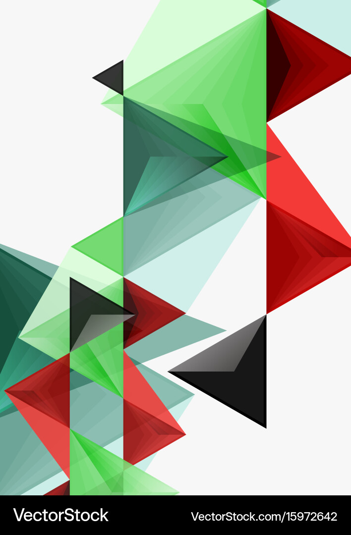 Triangular low poly a4 size geometric vector image
