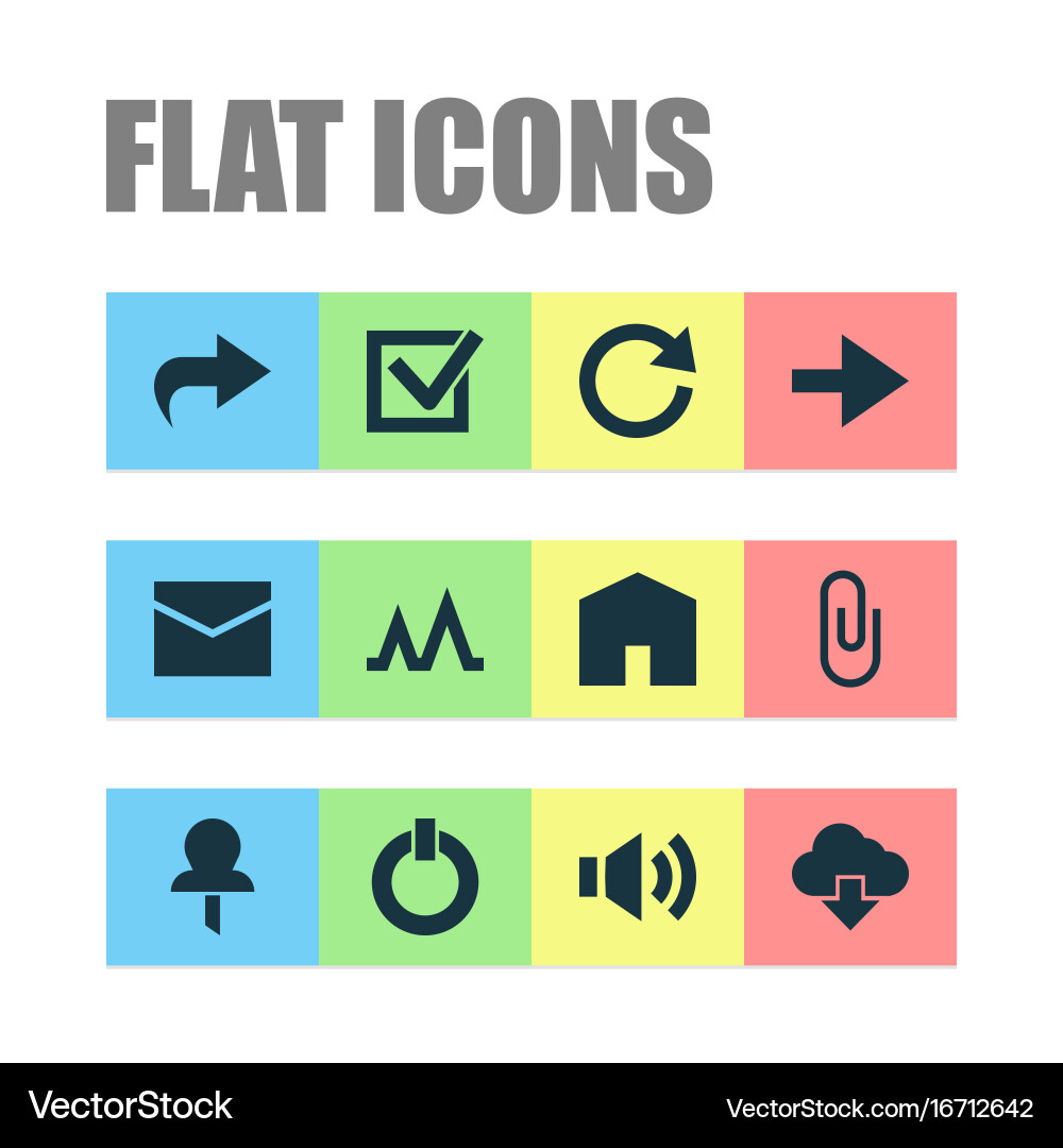 User icons set collection of forward button Vector Image