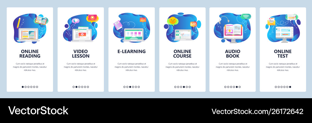 Website and mobile app onboarding screens vector image