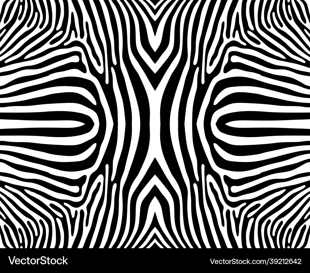 Zebra Striped Pattern Vector Image