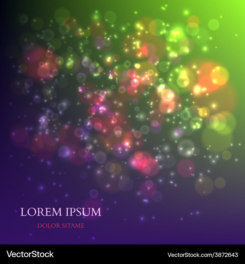 Abstract colorful background with magic particles vector image