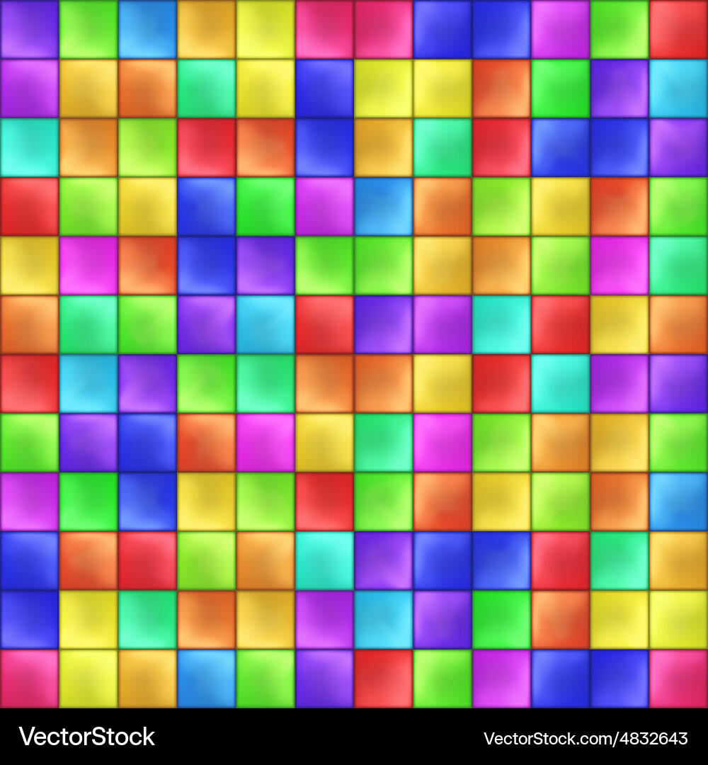 Abstract colorful squares mosaic pattern vector image