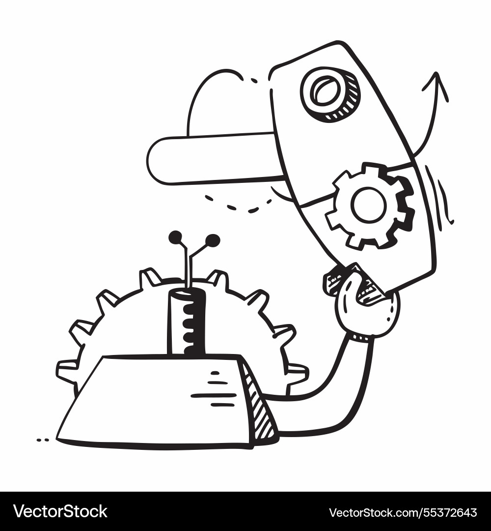 Ai machine learning and production optimization Vector Image