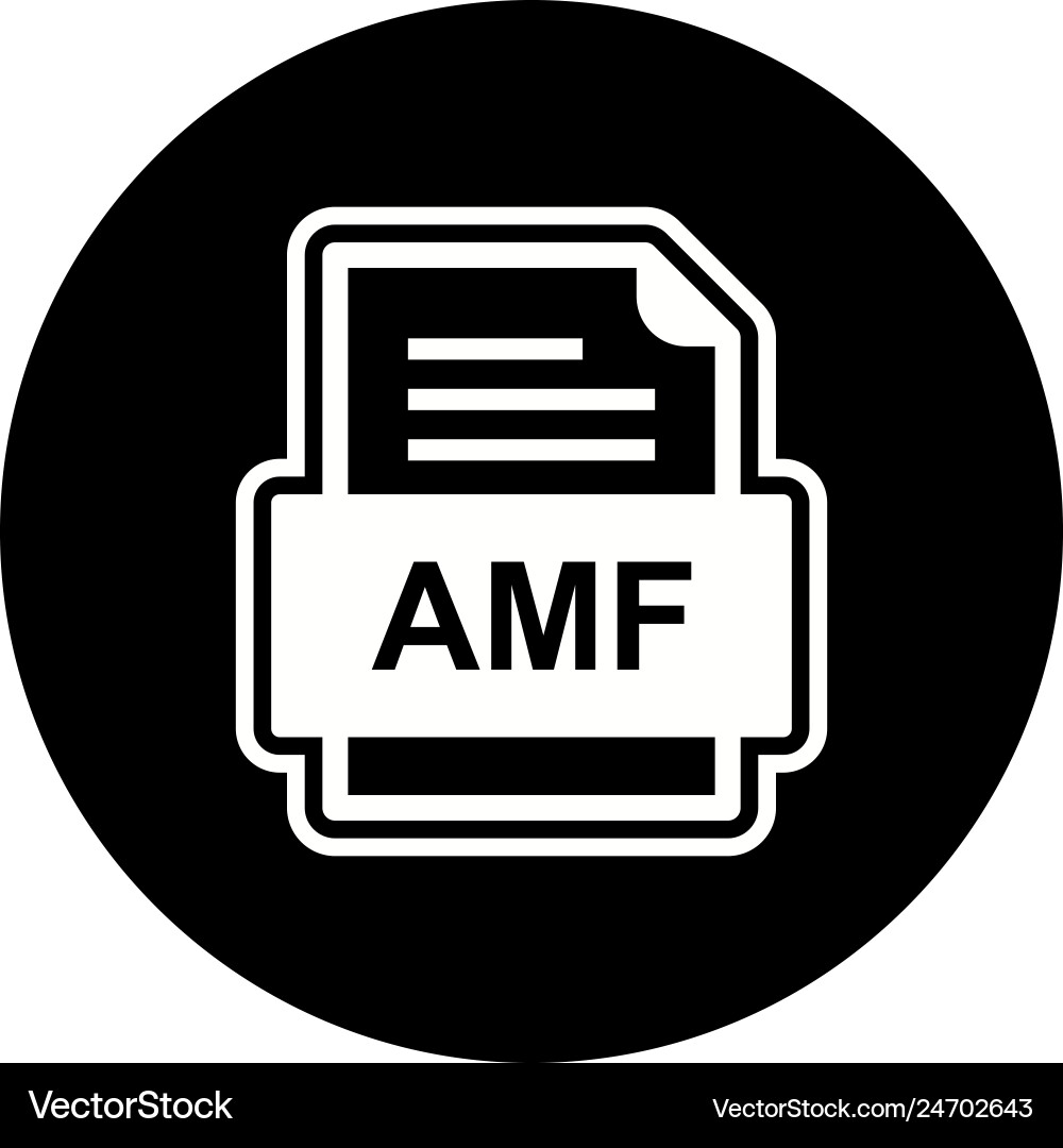 Amf file document icon Vector Image