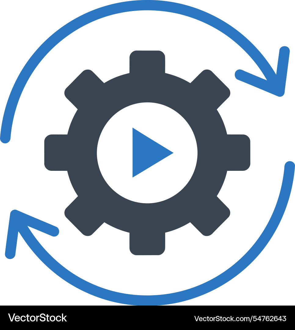 Automation cycle icon vector image