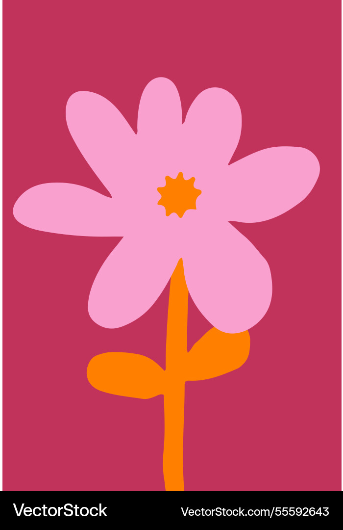 Bright flower against a vibrant background Bright flower against a vibrant background vector image