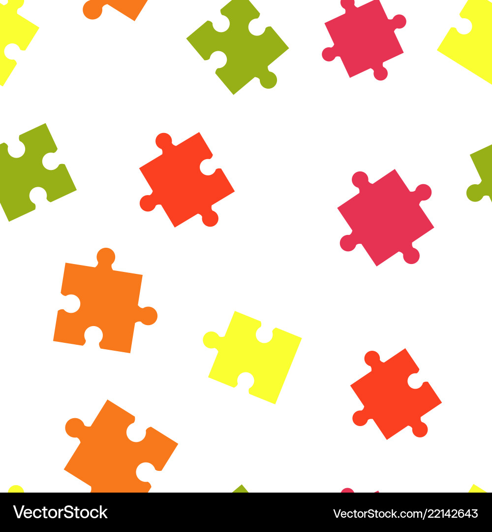 Colorful puzzle seamless background pattern Colorful puzzle seamless background pattern vector image