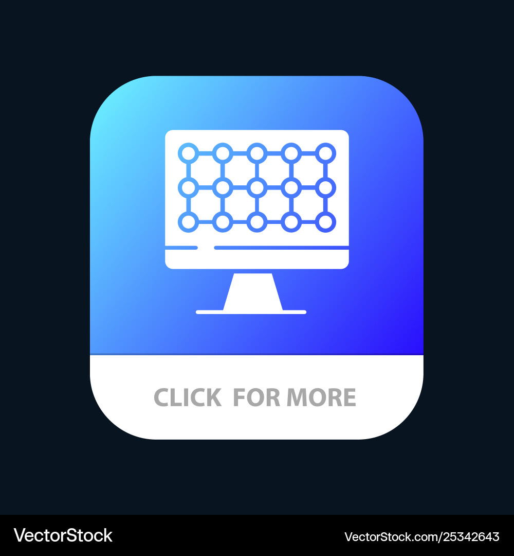 Computer technology hardware mobile app button Computer technology hardware mobile app button vector image