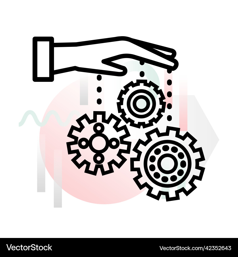 Concept icon of process management with abstract Concept icon of process management with abstract Vector Image