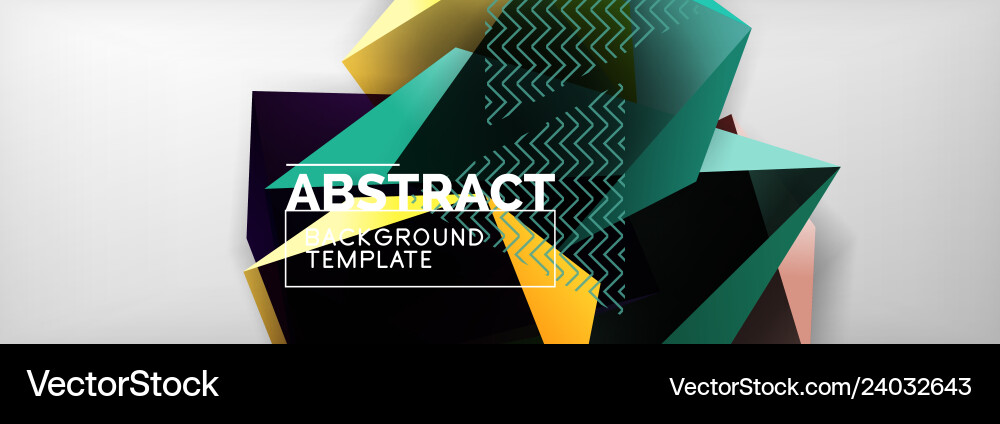 Dark 3d triangular low poly shapes abstract Vector Image