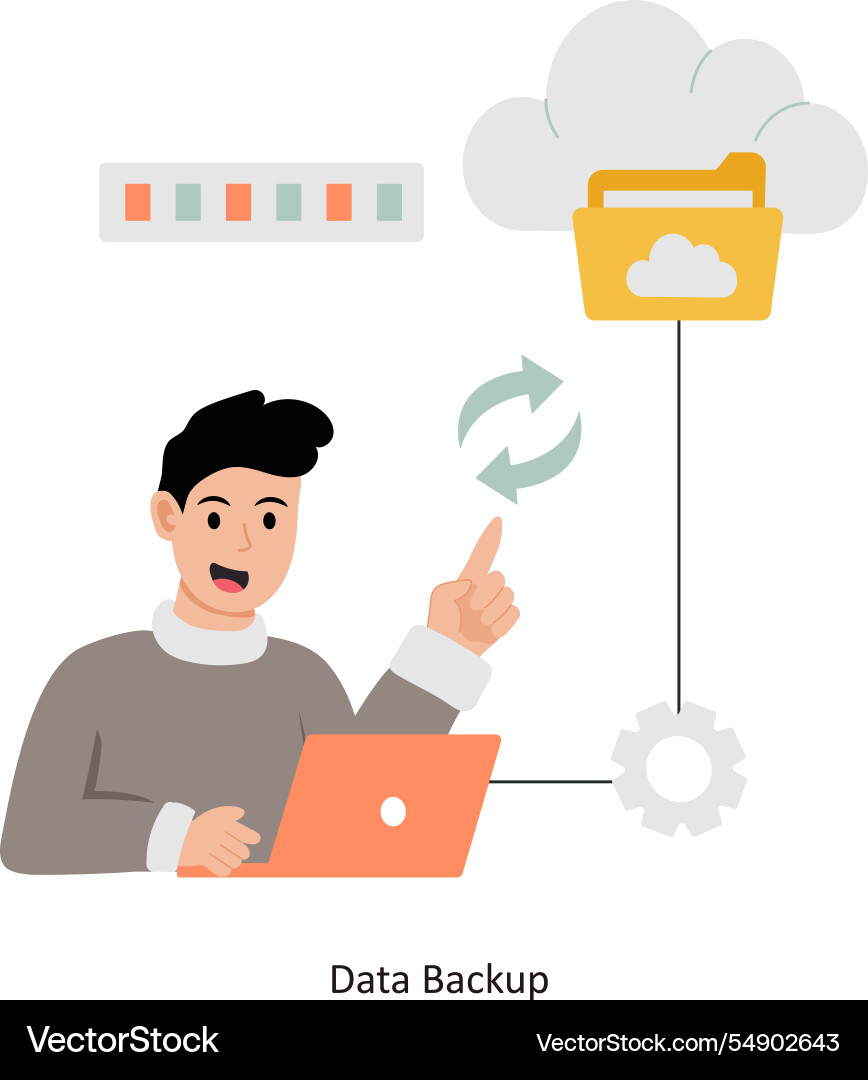 Data backup eps 10 file vector image