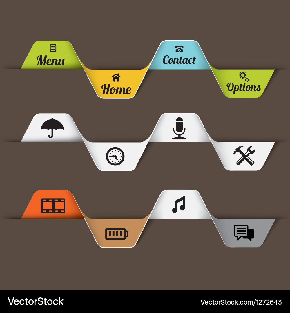 Design elements for web site vector image