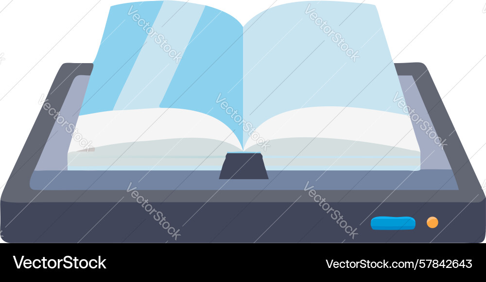 E-reader device digital book reading experience Vector Image