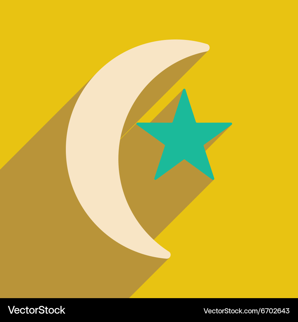 Flat with shadow icon and mobile application Vector Image