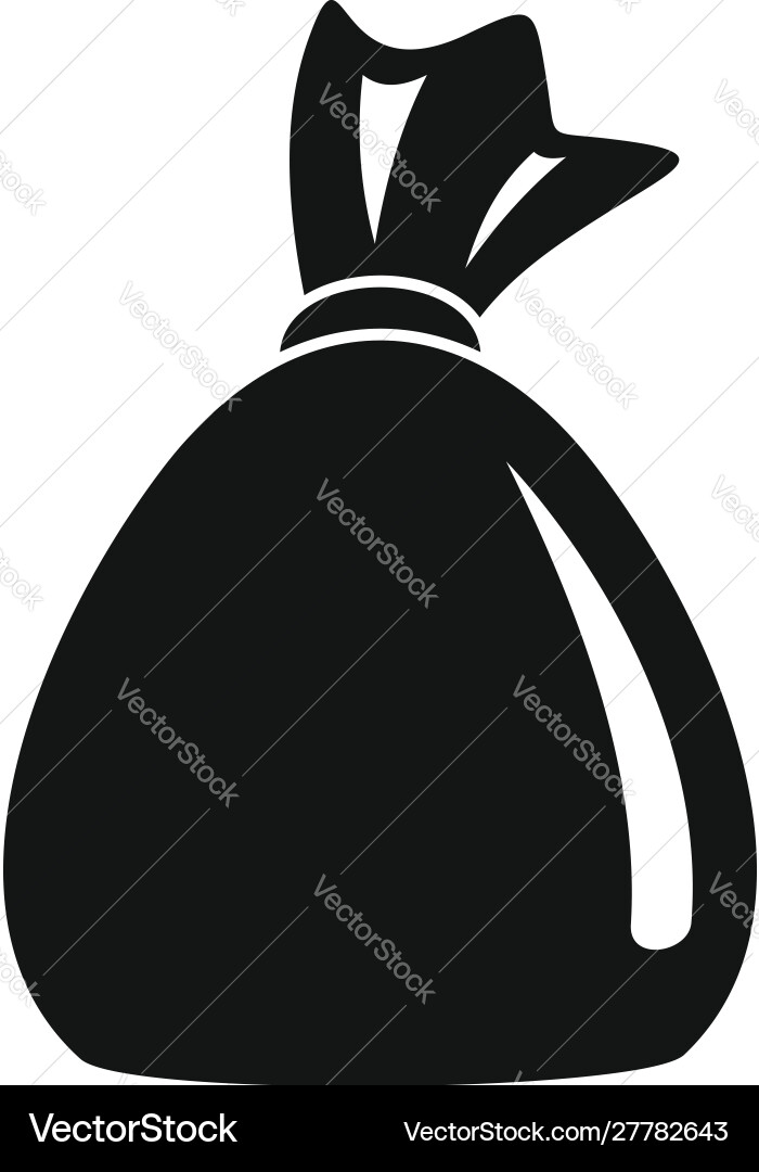 Garbage bag icon simple style Garbage bag icon simple style vector image