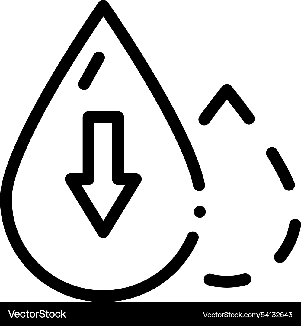 Humidity icon thin linear style design isolated Humidity icon thin linear style design isolated Vector Image