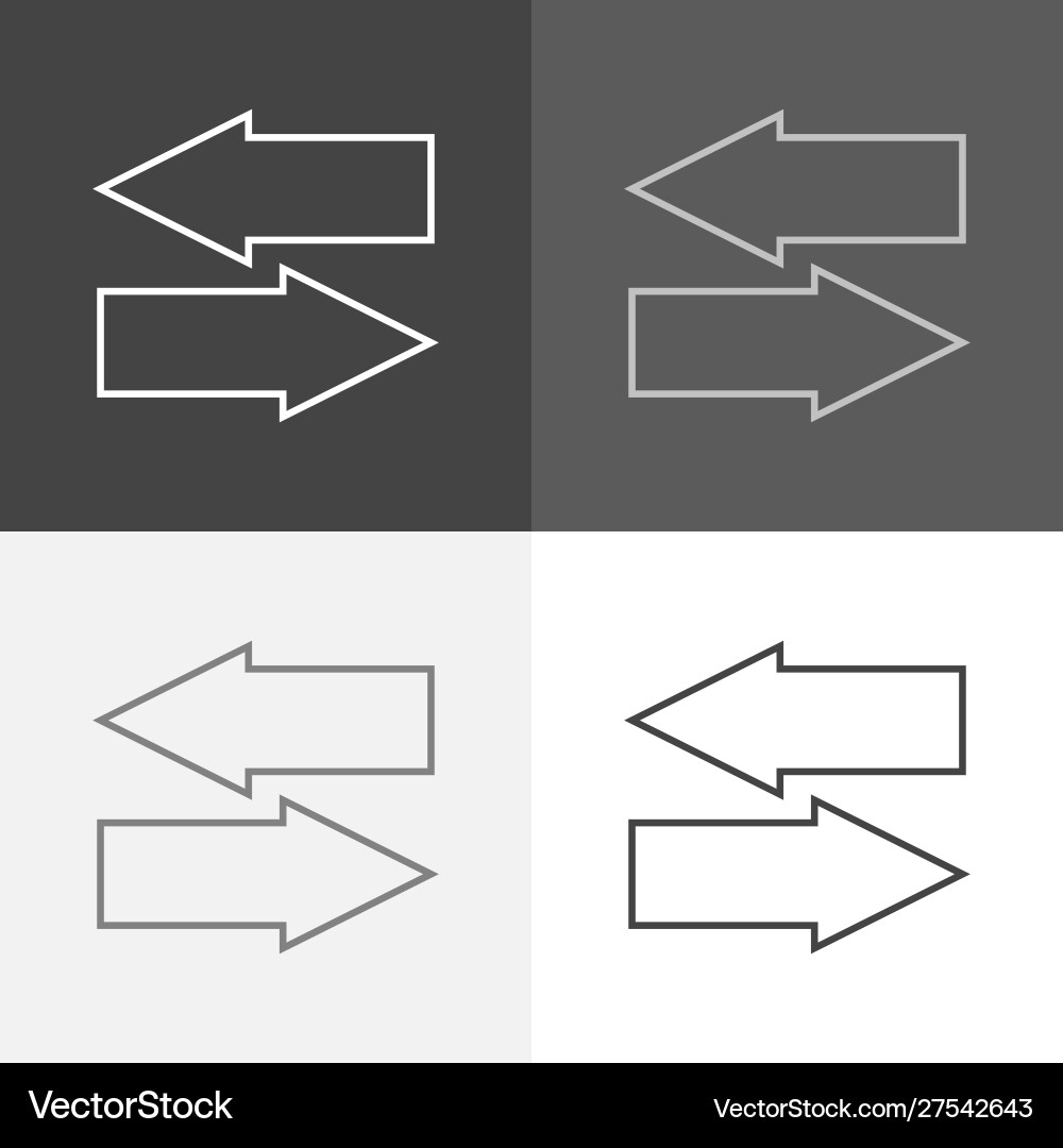Image set navigation arrows showing direction vector image