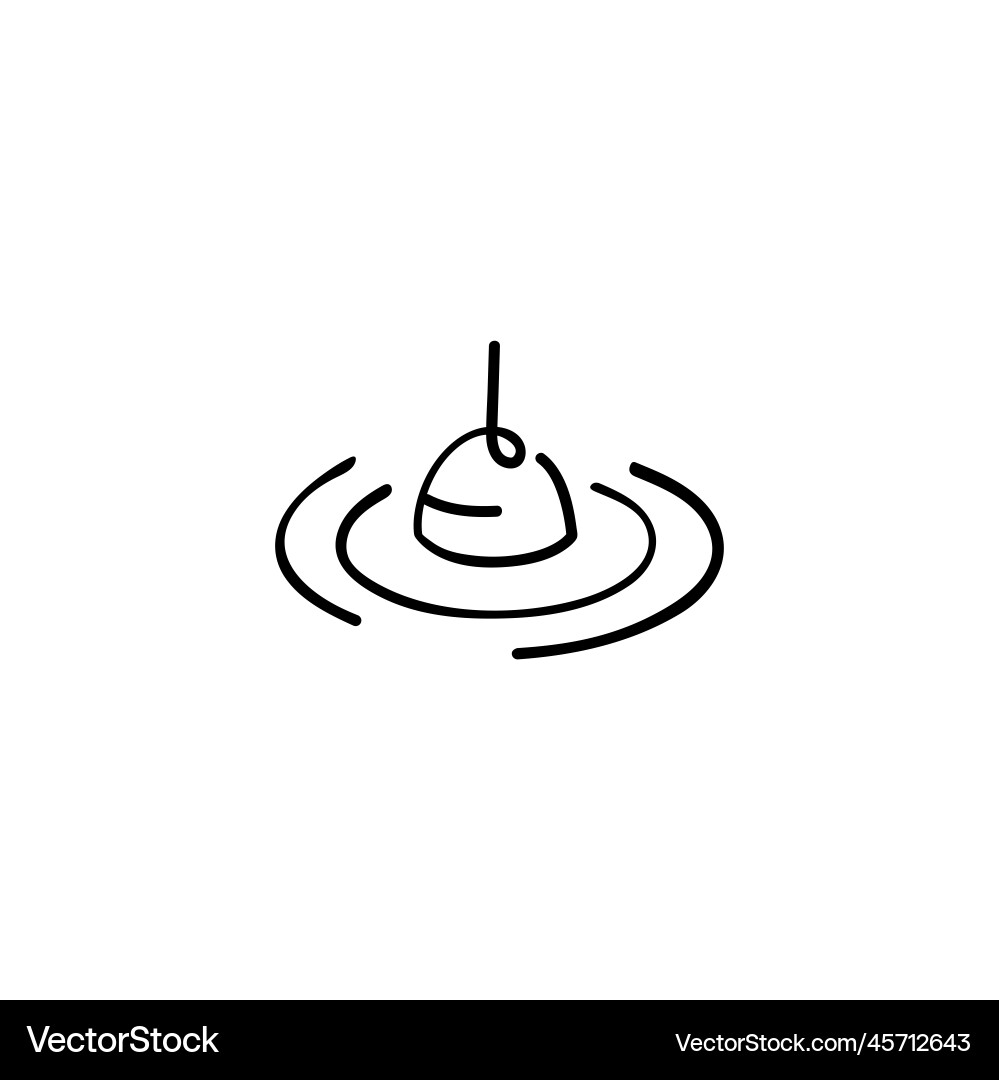 Live float bait line style icon design Vector Image
