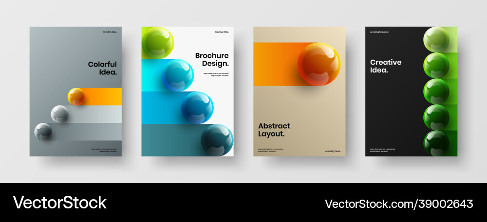 Modern leaflet design template collection Vector Image