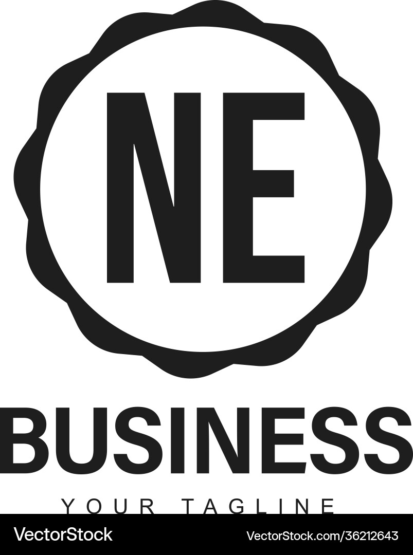 Ne initial a logo design with abstract style Ne initial a logo design with abstract style vector image