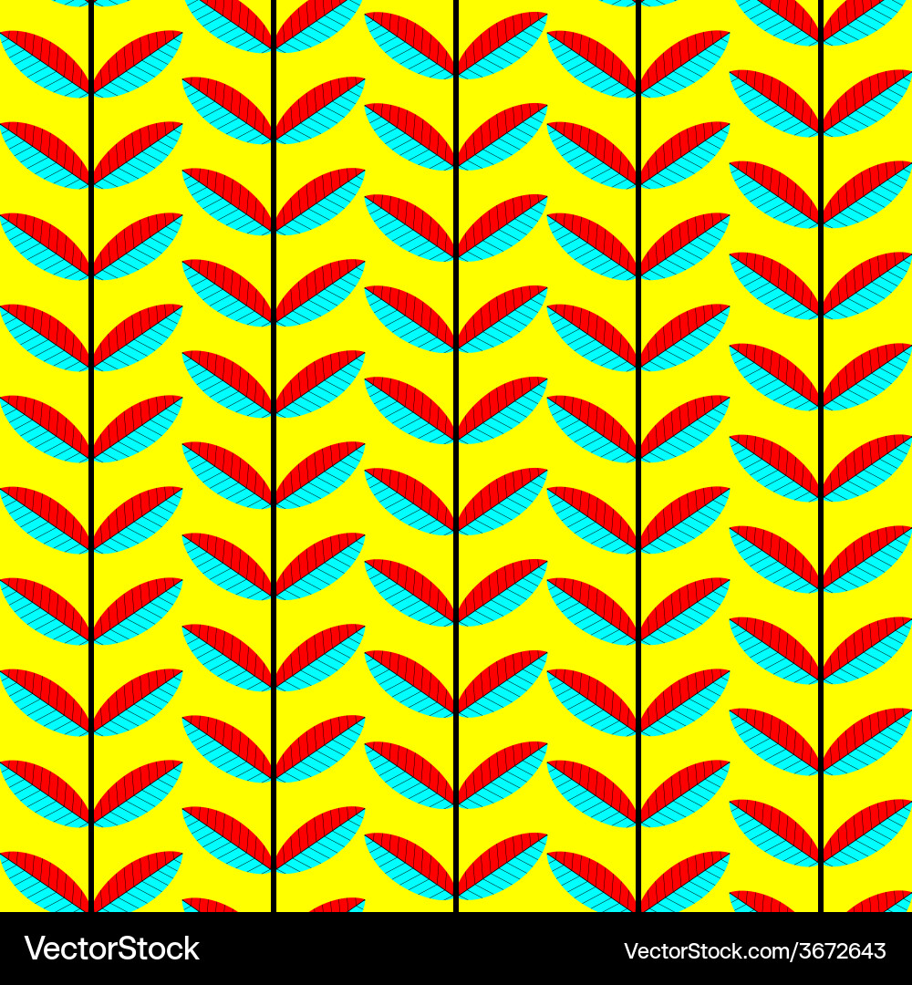 Seamless pattern with abstract leaves background Vector Image