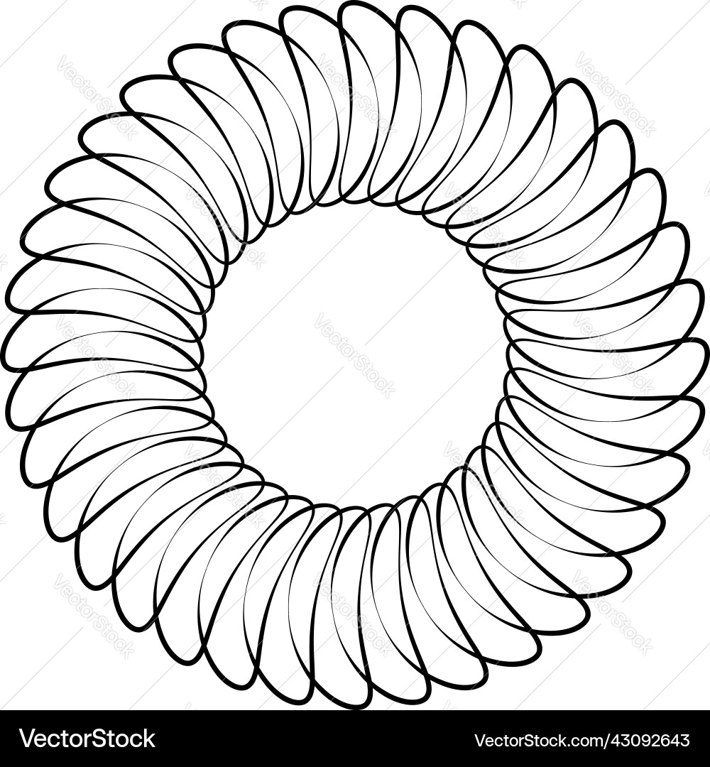 Thin line round circular mandala motif pattern Thin line round circular mandala motif pattern vector image