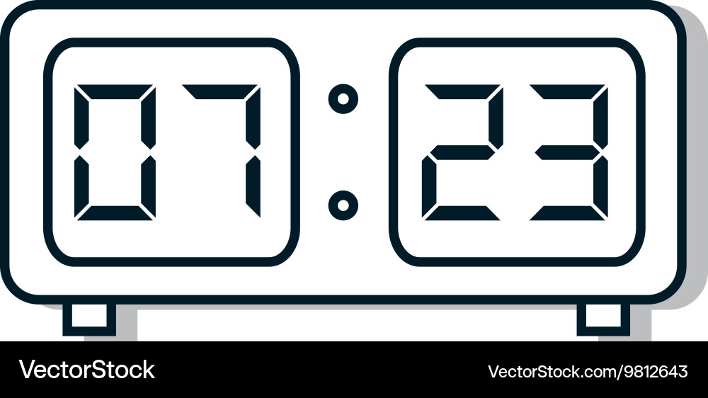 Time and clock line icon design vector image