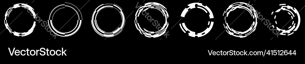 Abstract gui ui geometric circle element vector image