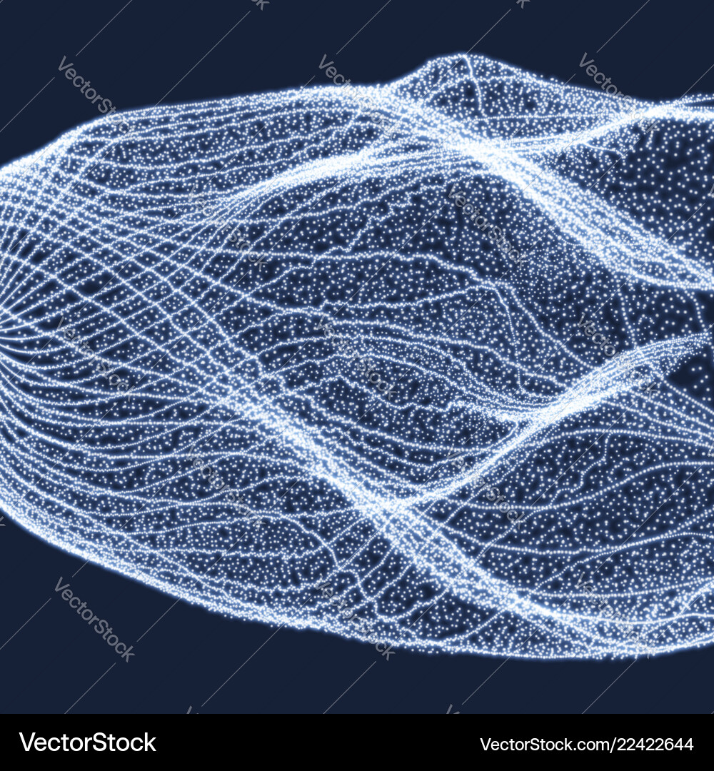 Abstract science technology background 3d grid Vector Image