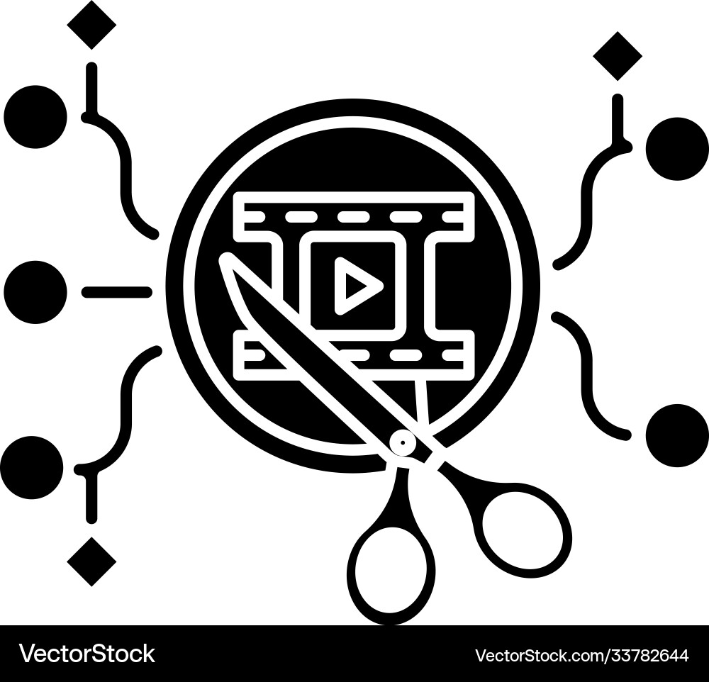 Algorithmic Editing Icon vector image
