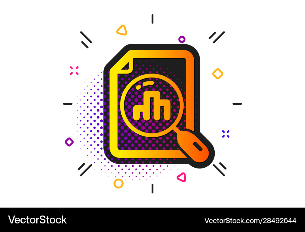 Analytics graph icon column chart sign vector image