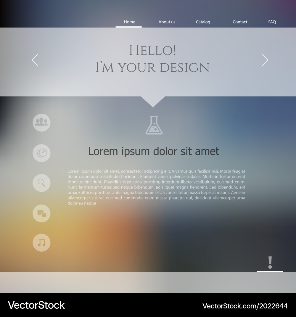 Blurred Website Background vector image