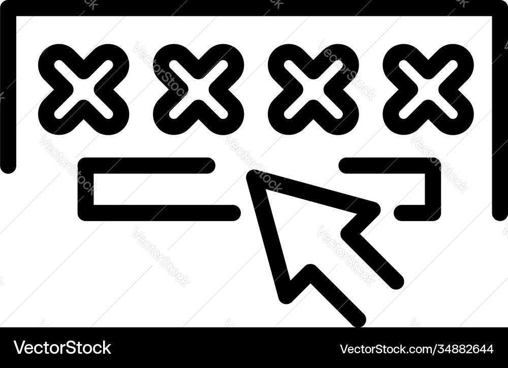 Change password icon outline style Vector Image