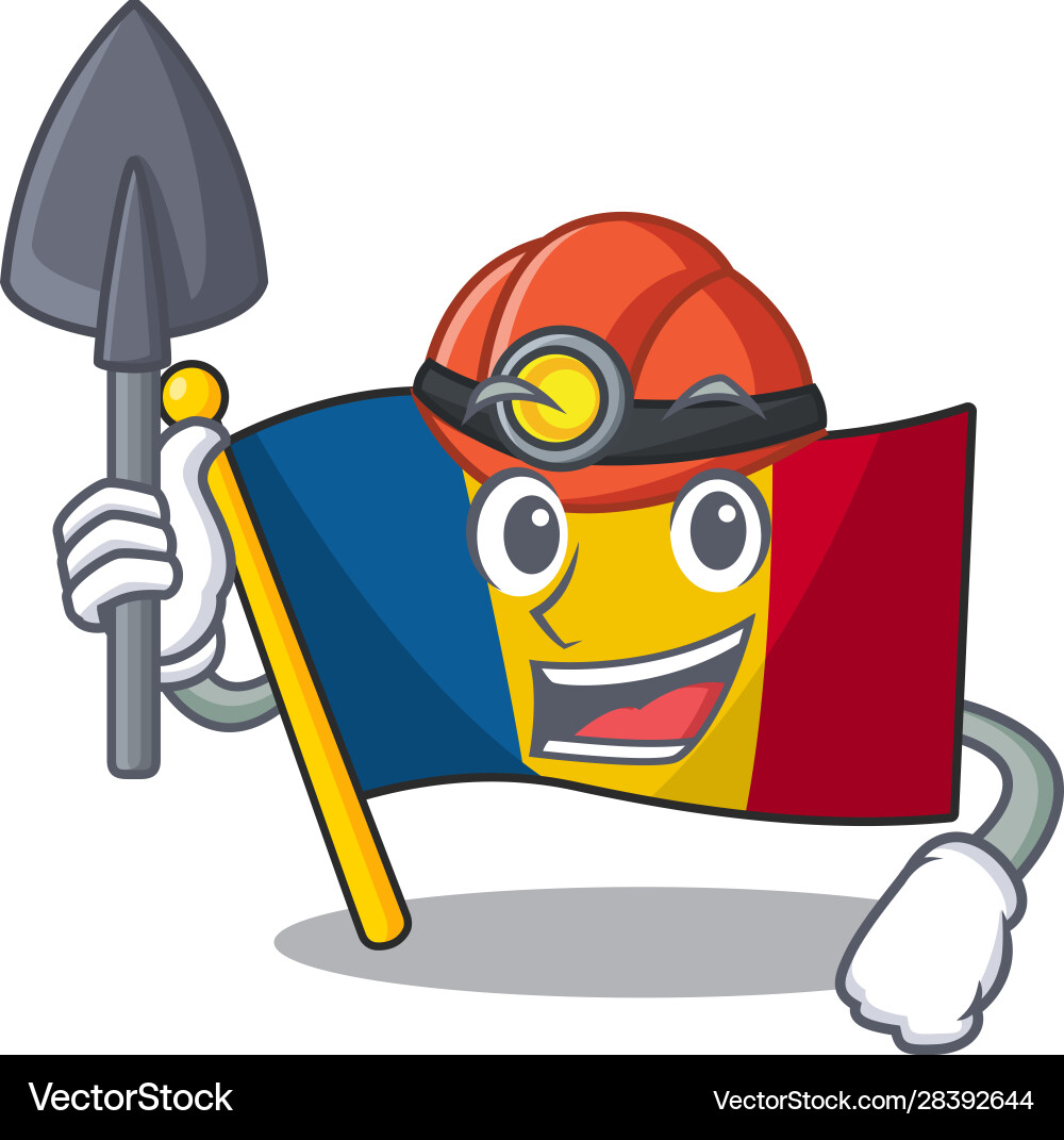 Cool zuversichtlich miner flag chad scroll Cartoon Cool zuversichtlich miner flag chad scroll Cartoon vektorbild