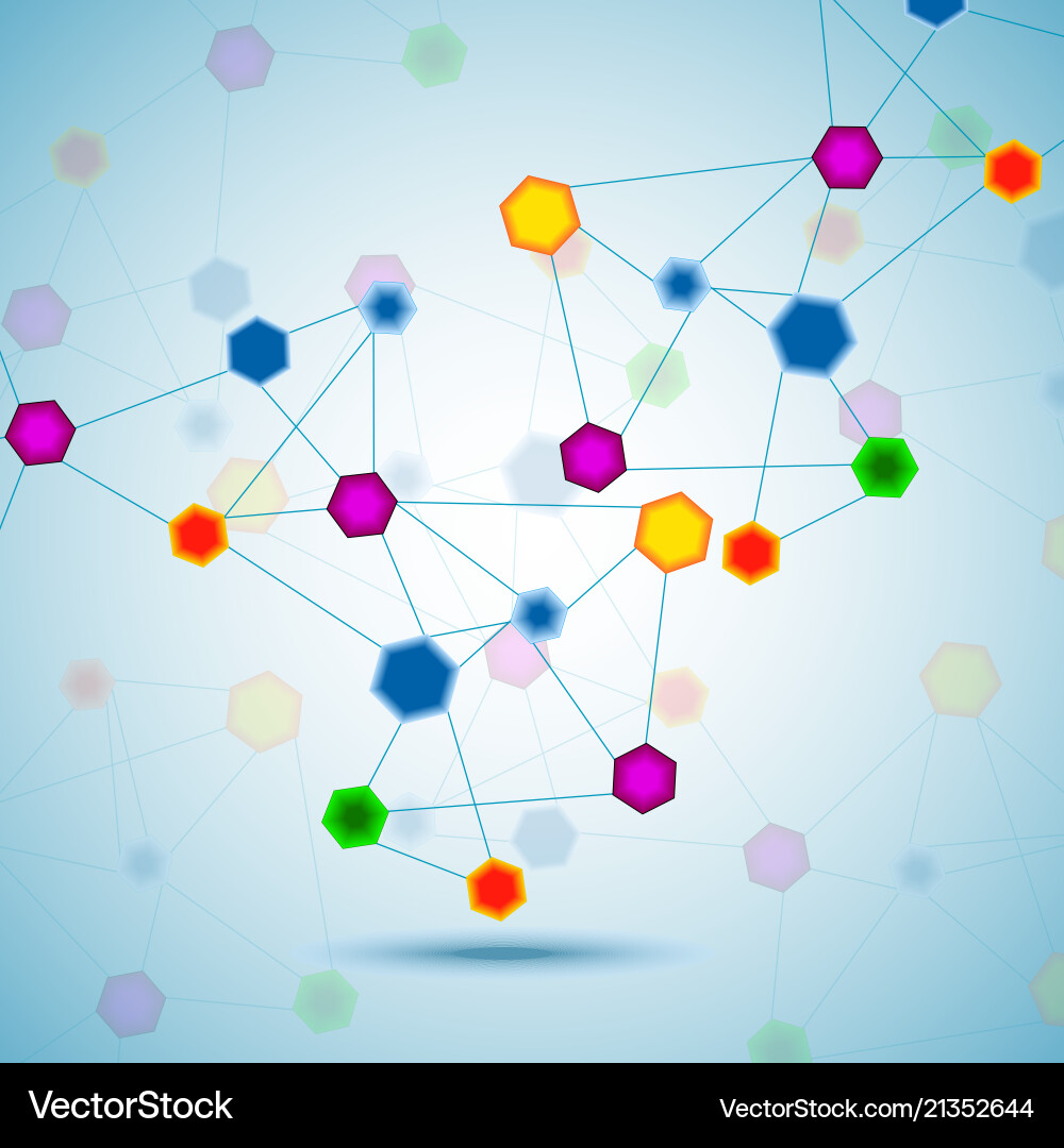 DNA Molecular Structure - Hexagonal vector image