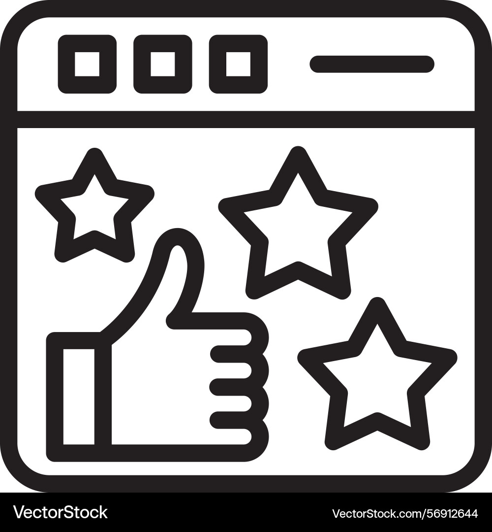 Feedbackstars linear style icon design Vector Image