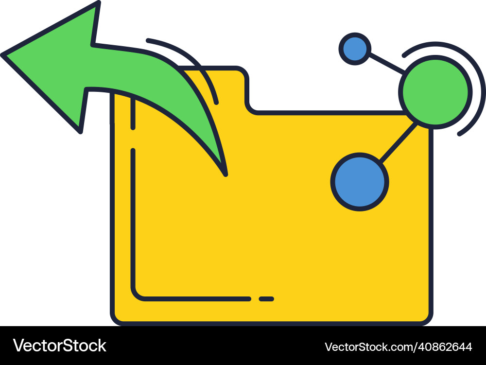 File sharing icon data document folder Vector Image