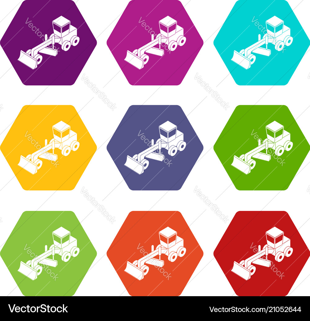 Grader icons set 9 Grader icons set 9 Vector Image