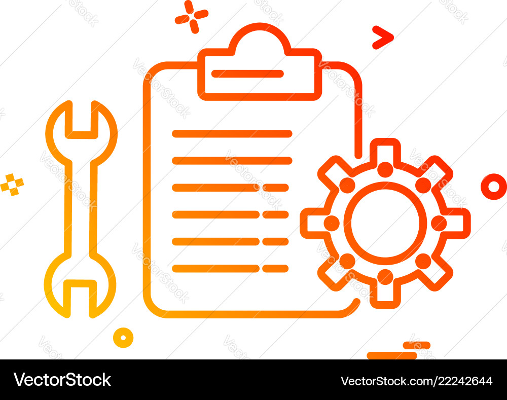 Mechanical Checklist Icon Royalty Free Vector Image