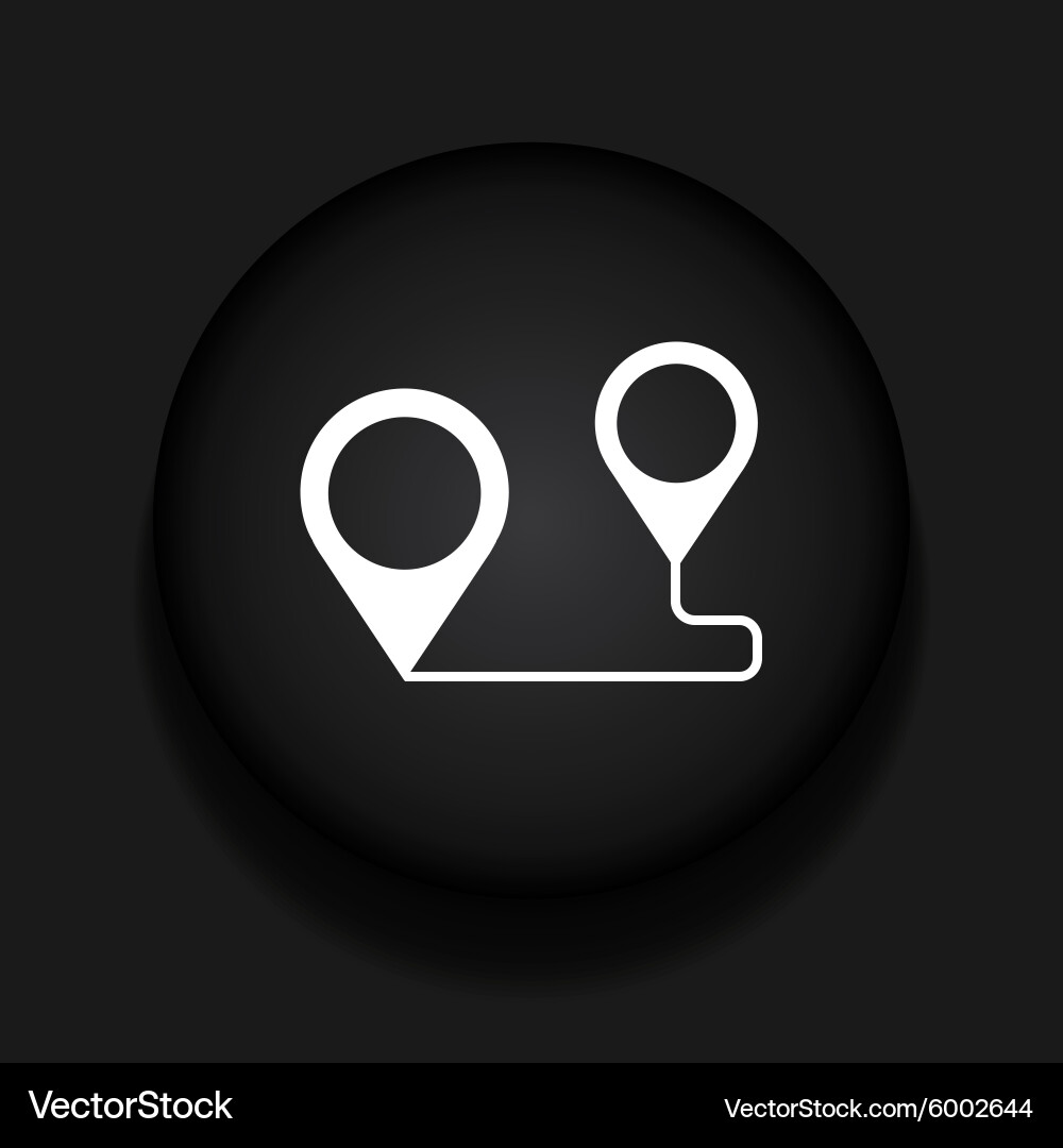 Modern map pointer black circle icon vector image