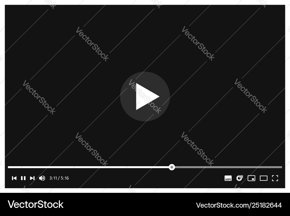 Multimedia Player Interface Vector Image