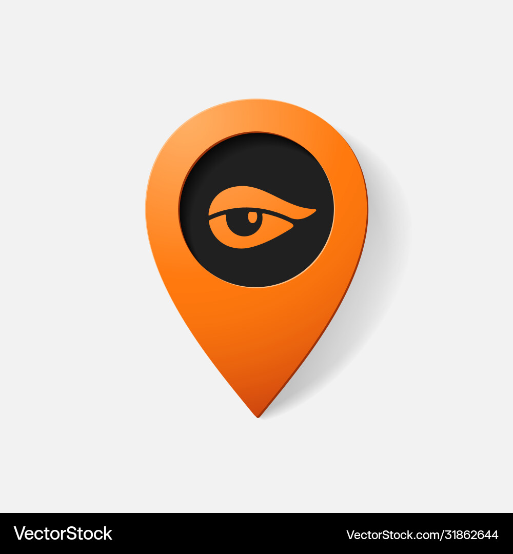Realistic color pointer eye vector image