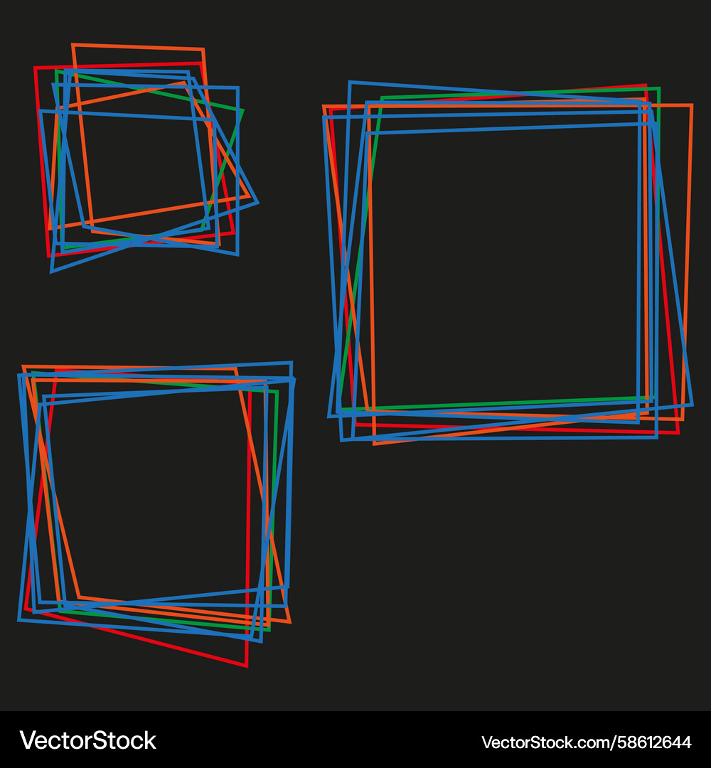 Rectangle frame collection abstract square shapes Vector Image