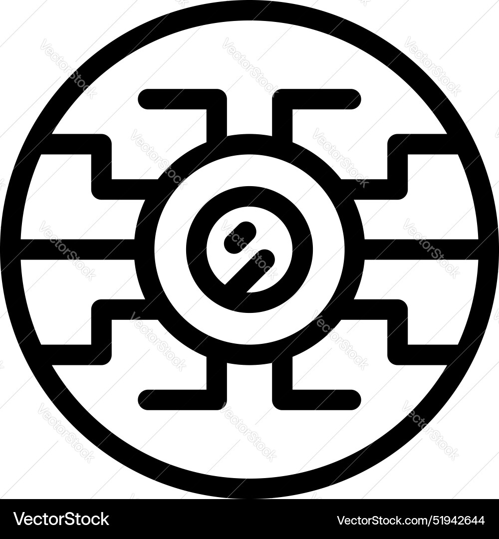 Round futuristic interface showing working process Round futuristic interface showing working process vector image