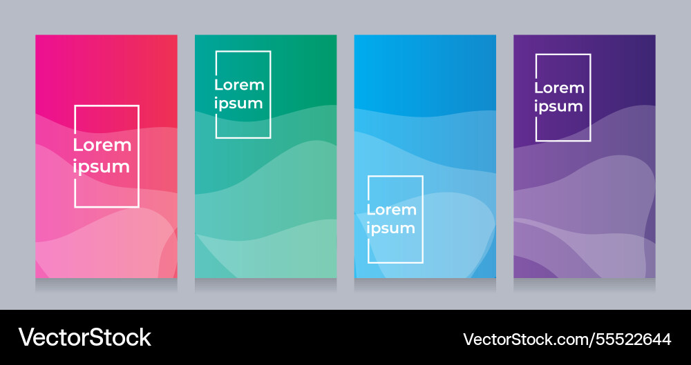 Set of abstract background with soft gradient Set of abstract background with soft gradient Vector Image