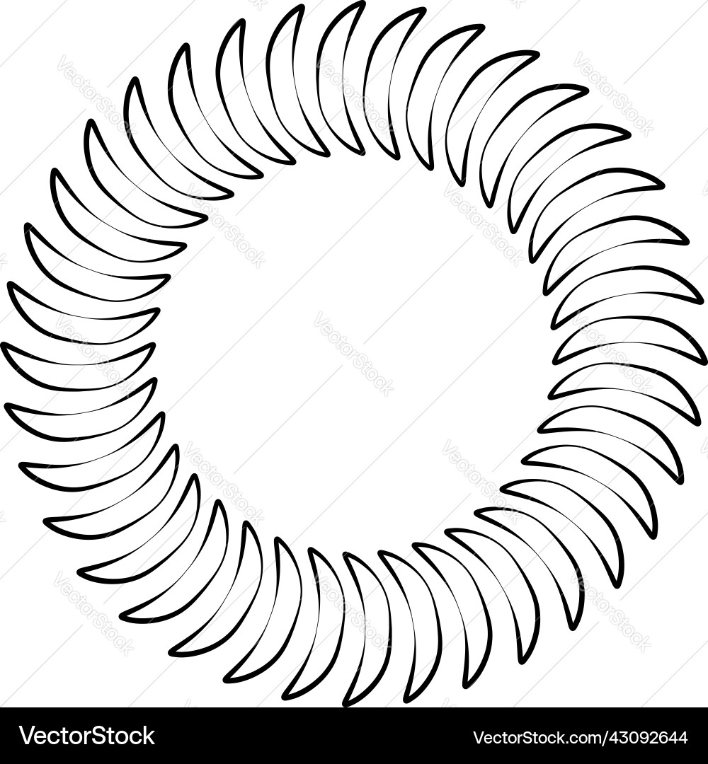 Thin line round circular mandala motif pattern Vector Image